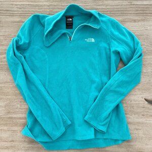 The North Face Fleece Quarter Zip Pullover Turquoise S